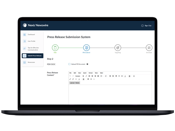 Nexis Newswire paid media websites for targeting 